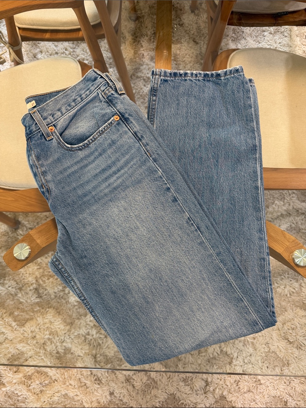 Levi's Straight Leg Jeans - Light Blue Wash
